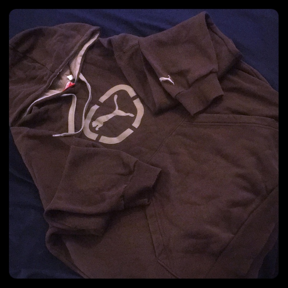 Brown Puma hoodie - M